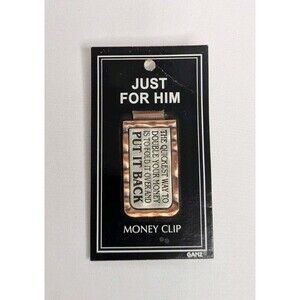 Just For Him Money Clip - Best Way To Save Money - Humorous, Gag Gift, Mens